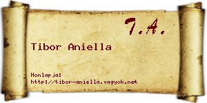 Tibor Aniella névjegykártya